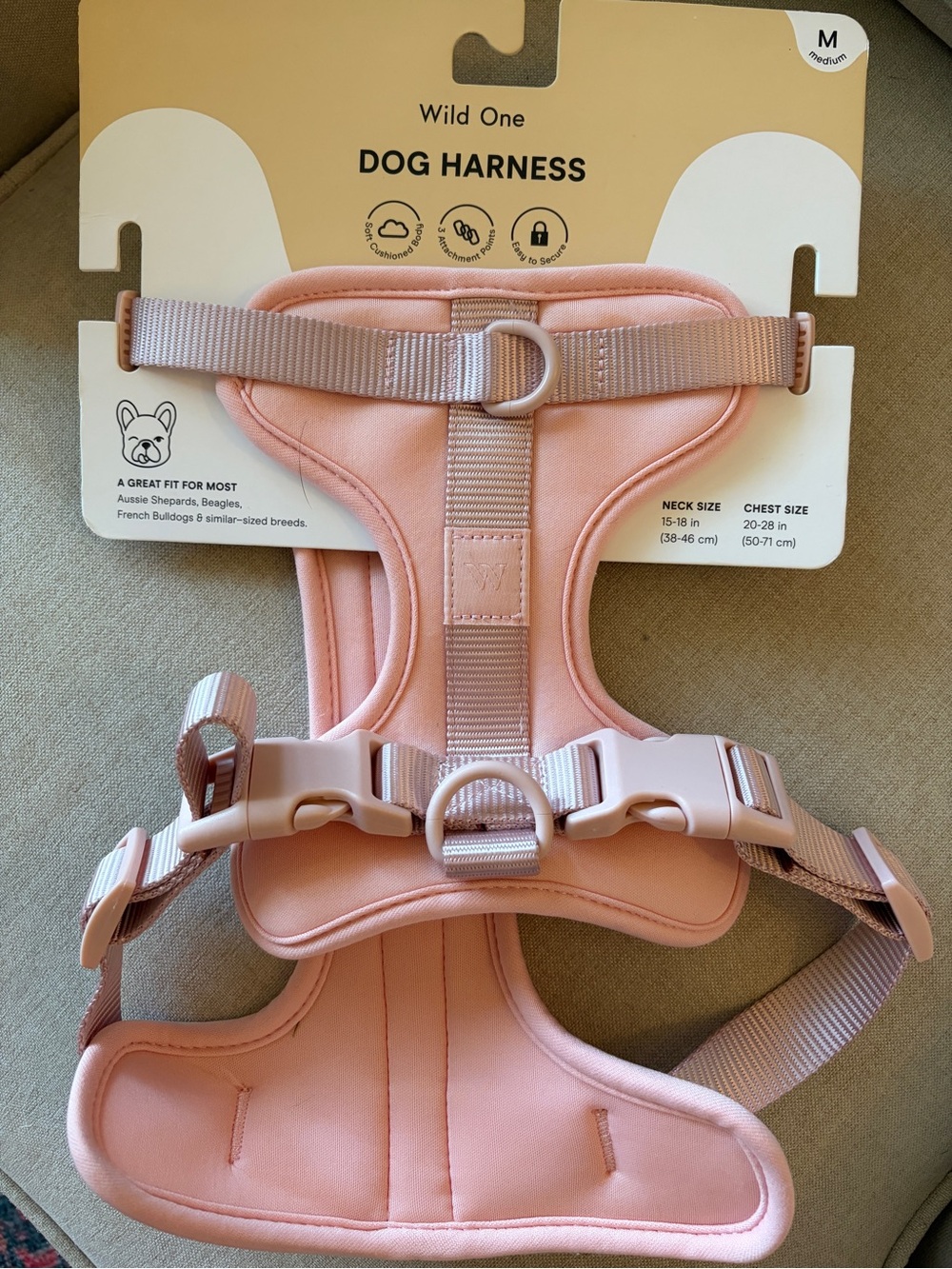 Wild One Pink Dog Harness - Medium